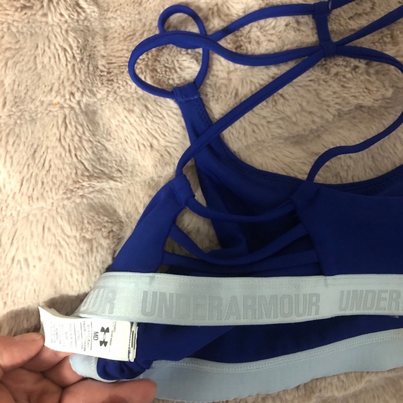 Under Armour Sports Bra. Royal blue, size M. - Picture 3 of 3
